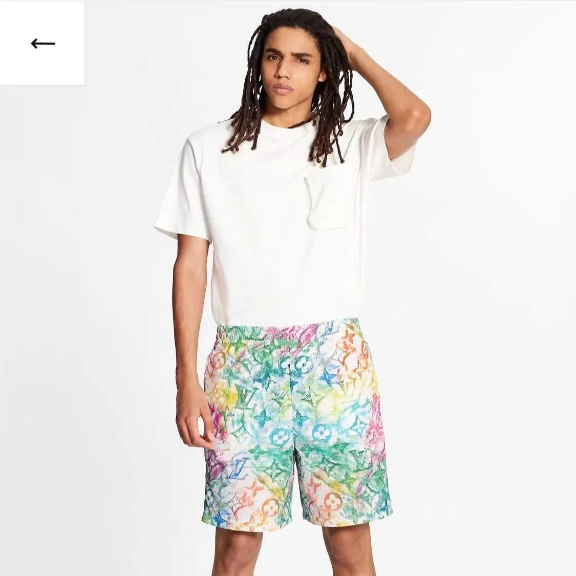 Louis Vuitton/Louis Vuitton 21ss crayon graffiti nylon beach shorts